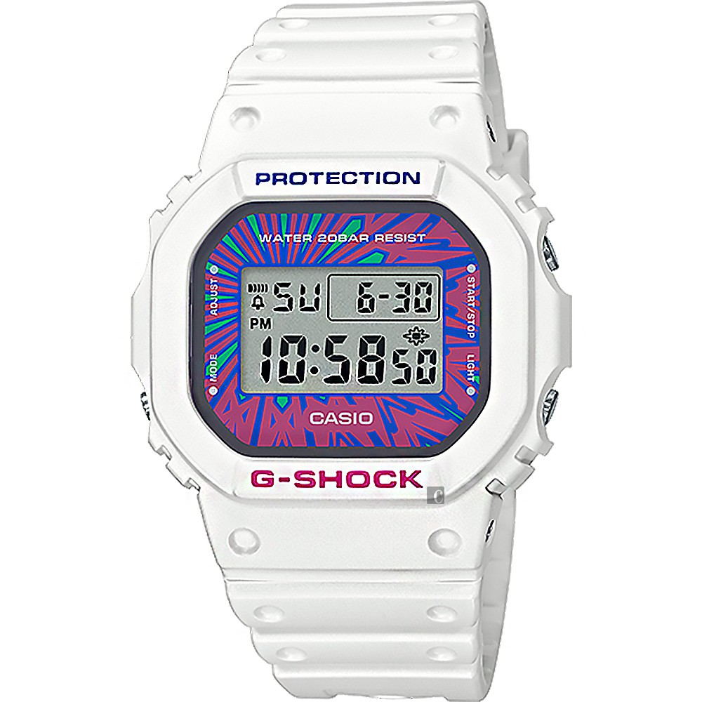 CASIO 卡西歐 G-SHOCK 繽紛撞色計時手錶 DW-5600DN-7, , large