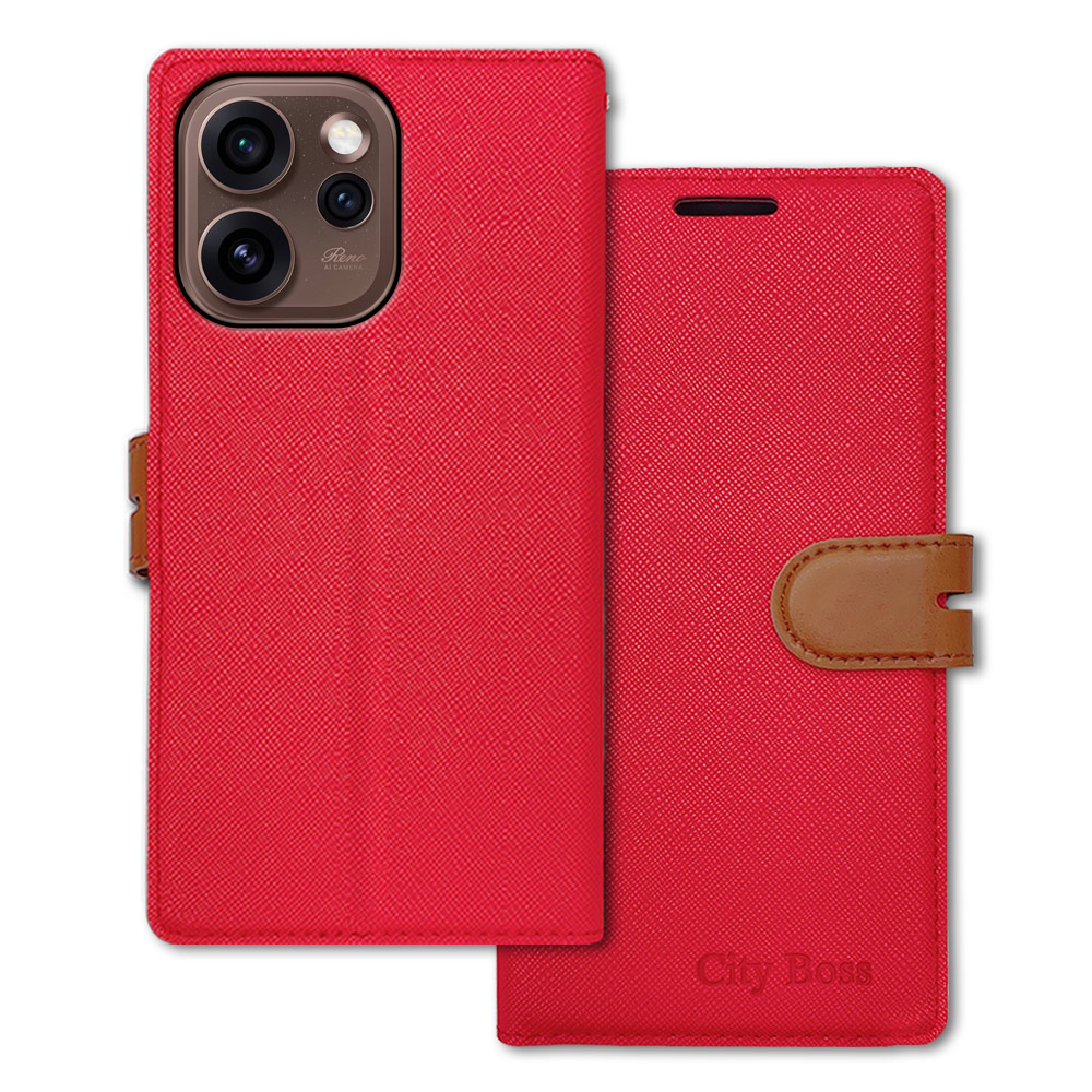 CITY都會風 OPPO Reno15 Pro Max 插卡立架磁力手機皮套 有吊飾孔, , large
