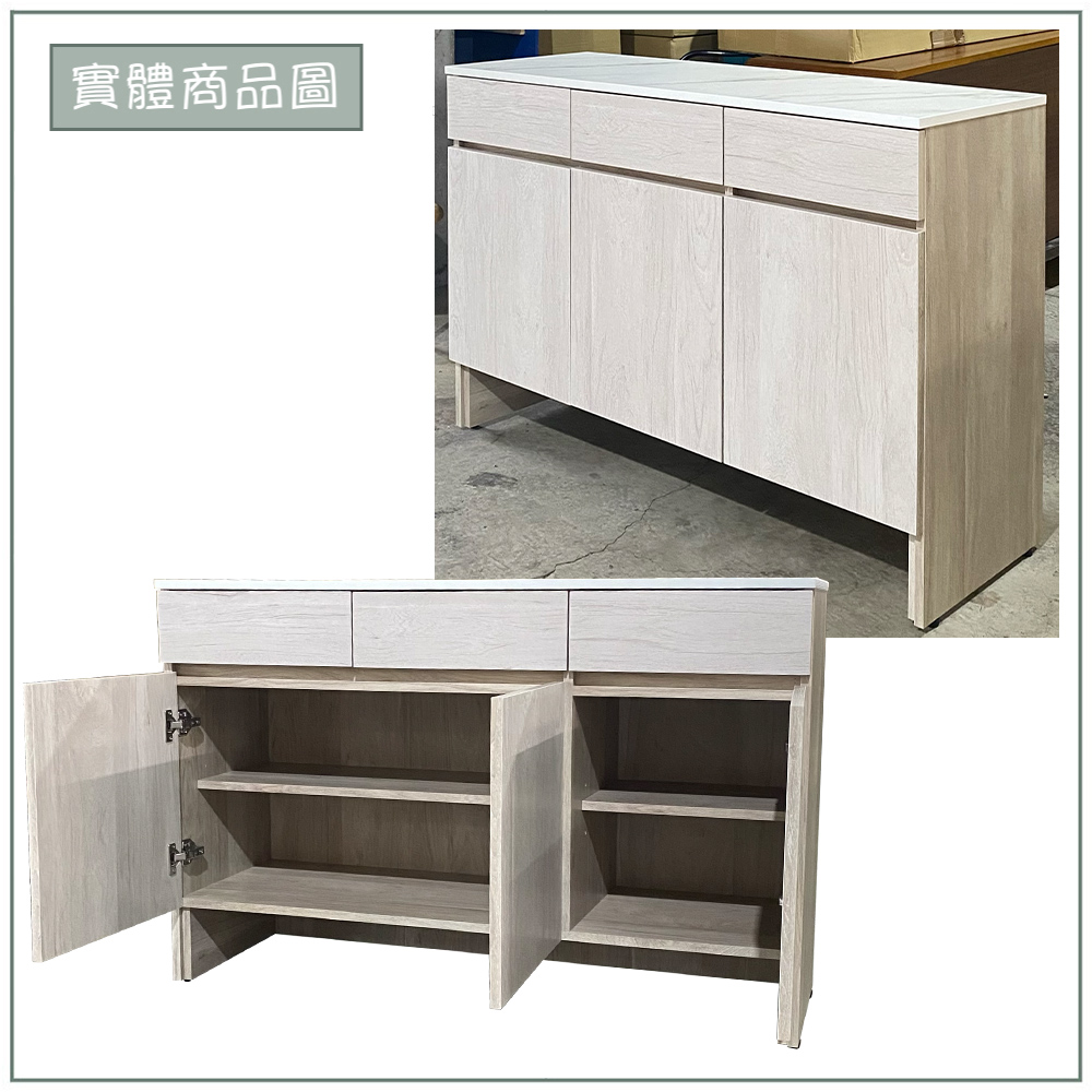 【唯熙傢俱】歐森淺灰雙色4尺餐櫃, , large