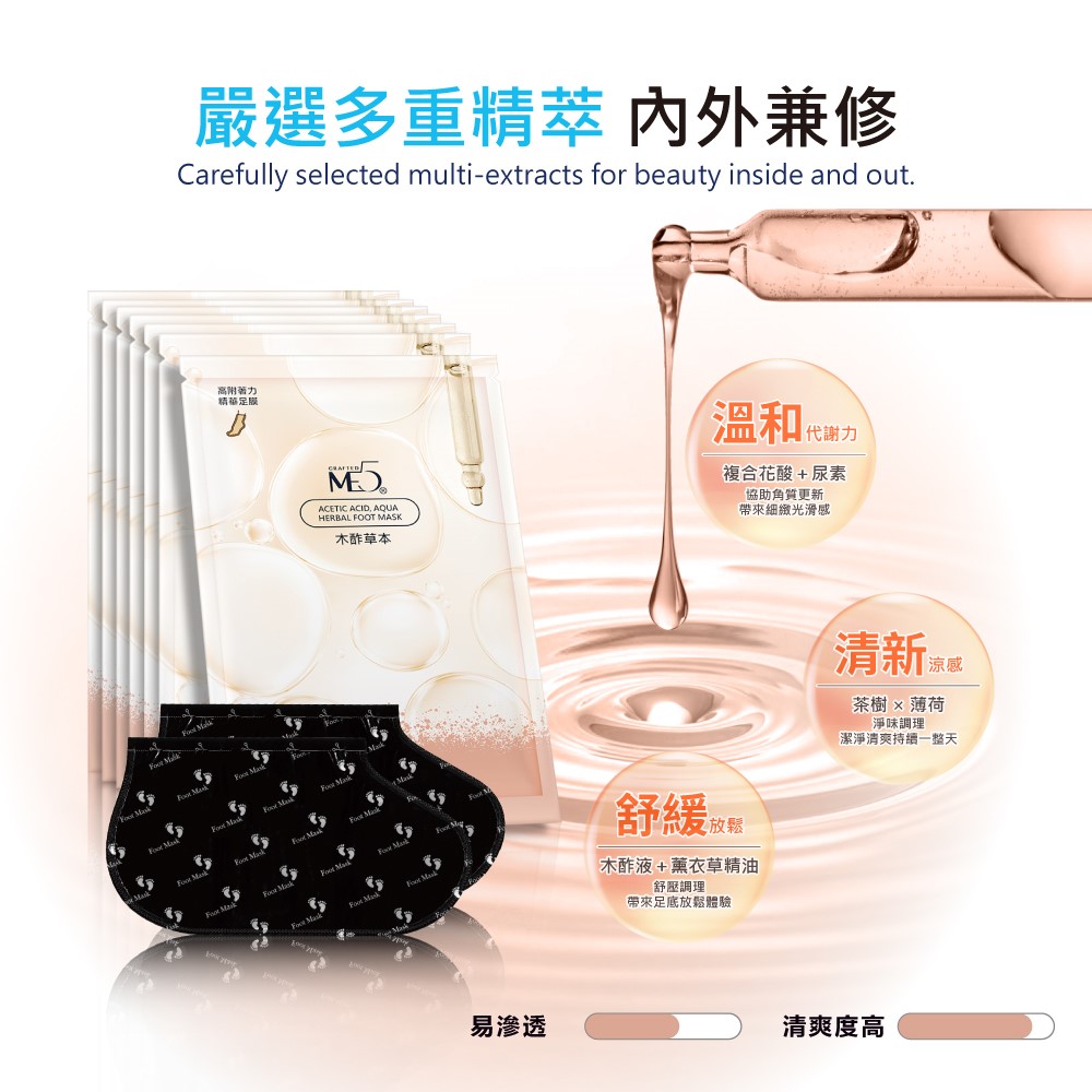 【ME5】K035 Wood Vinegar Herbal Foot Mask ( 3 piece), , large