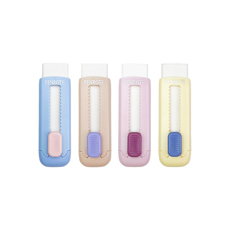 Push-Forward Plastic Eraser (Solid Color)-Blue, , large