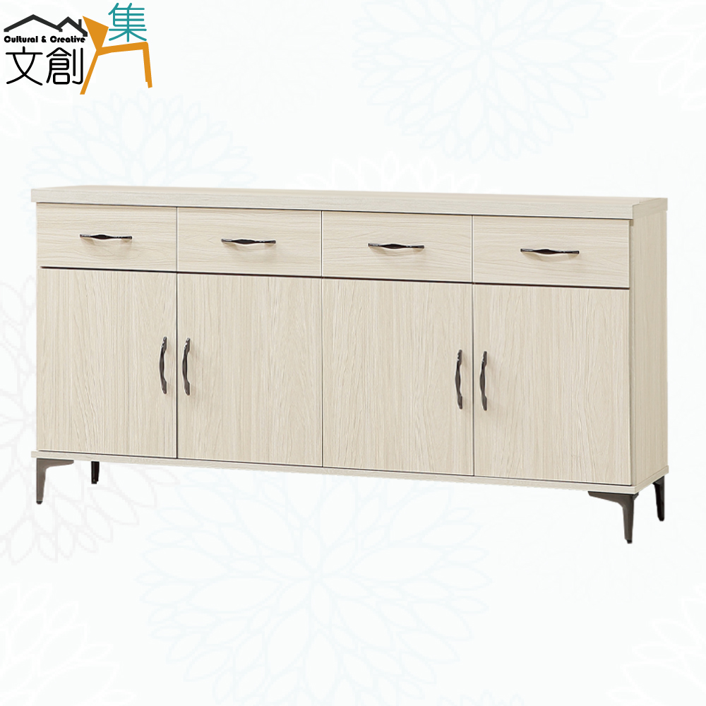 【文創集】瑞秋5.4尺四門四抽低餐櫃(客約商品), , large
