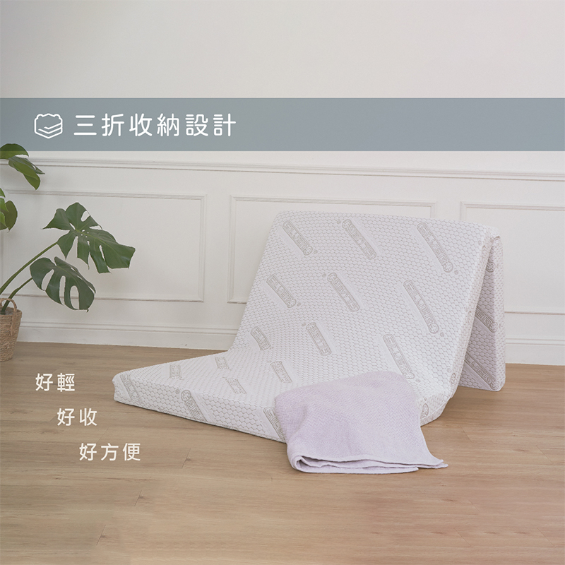［熊棉］銀離子活力床墊｜5尺｜抗菌 抑菌 折疊床 偏硬款 高支撐 好收納 車宿 露營 租屋, , large