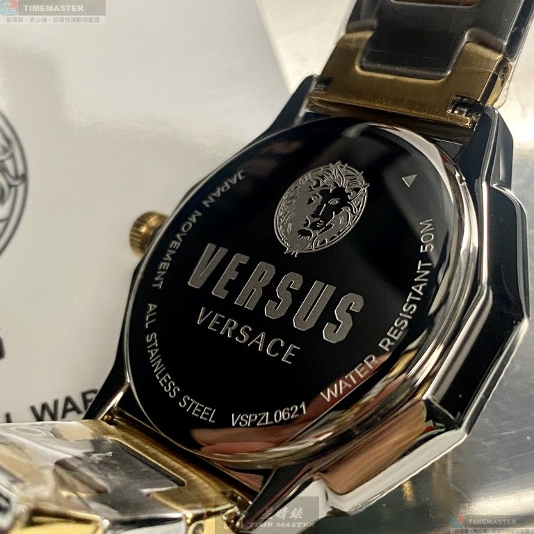[星晴錶業]VERSUS VERSACE手錶,38mm,VV00088墨綠色錶面金銀錶殼金銀相間精鋼錶帶款, , large