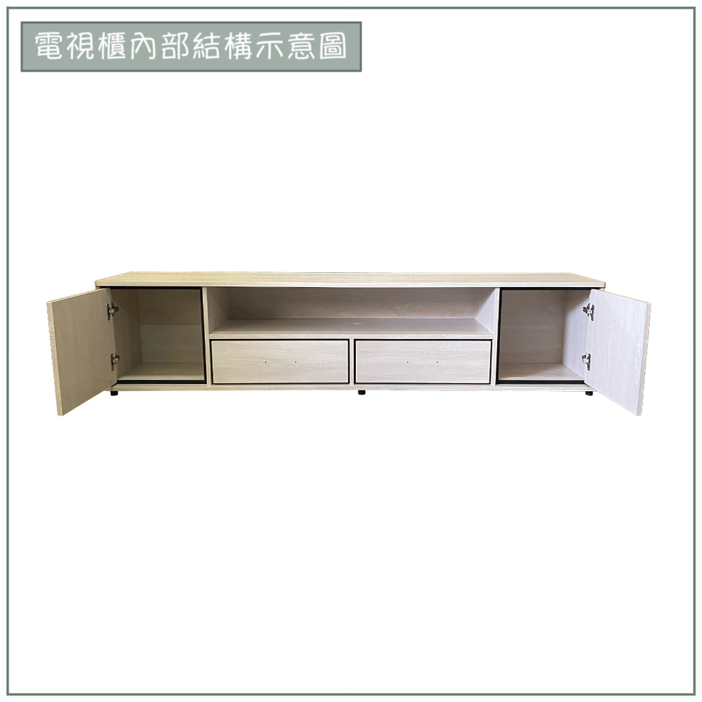 【唯熙傢俱】蘿拉鋼刷白6尺電視櫃, , large