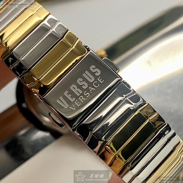 [星晴錶業]VERSUS VERSACE手錶,38mm,VV00088墨綠色錶面金銀錶殼金銀相間精鋼錶帶款, , large