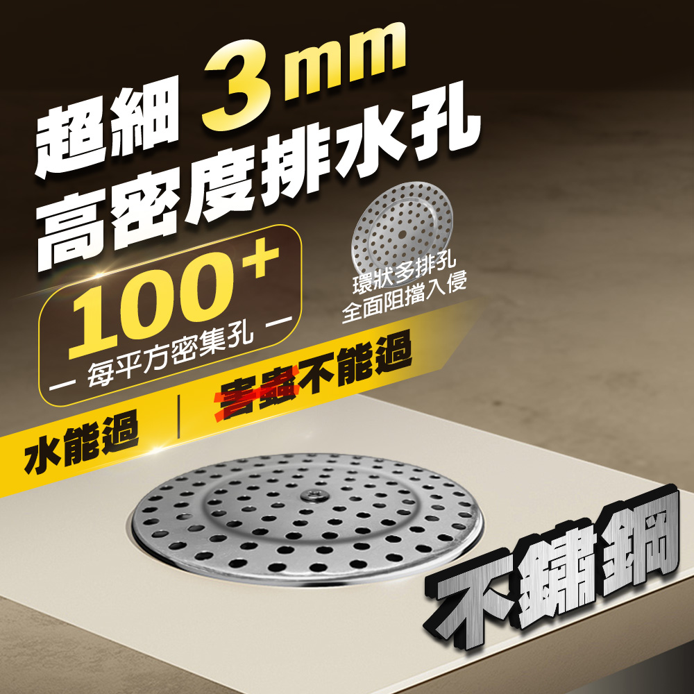 Stainless steel single layer fine mesh cockroach proof water cover, , large