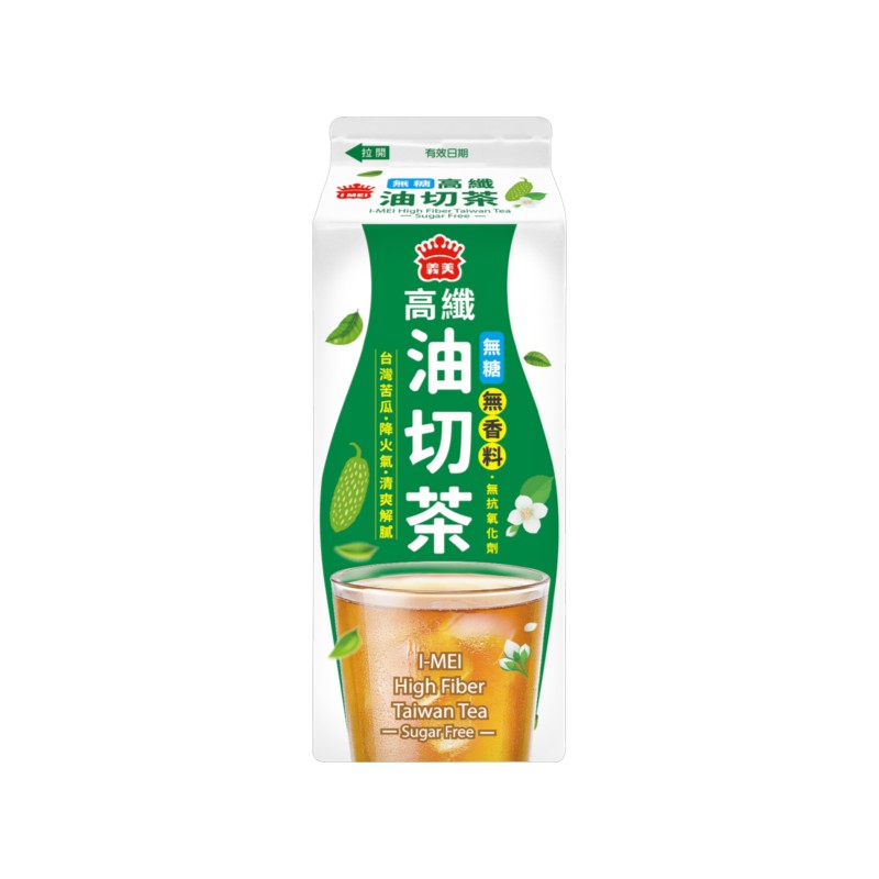義美無糖高纖油切茶570ml, , large