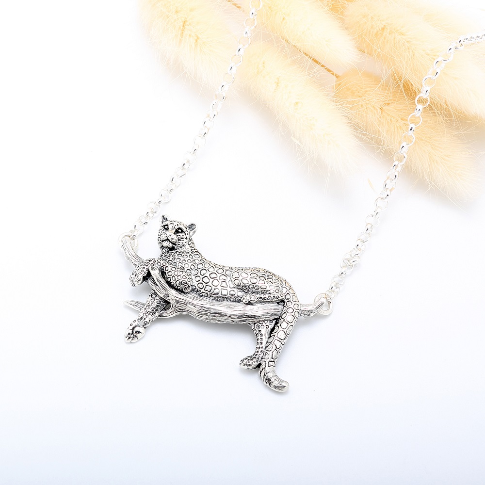 【Angel & Me】Jaguar Leopard s925 sterling silver necklace Valentine's Day gift, , large