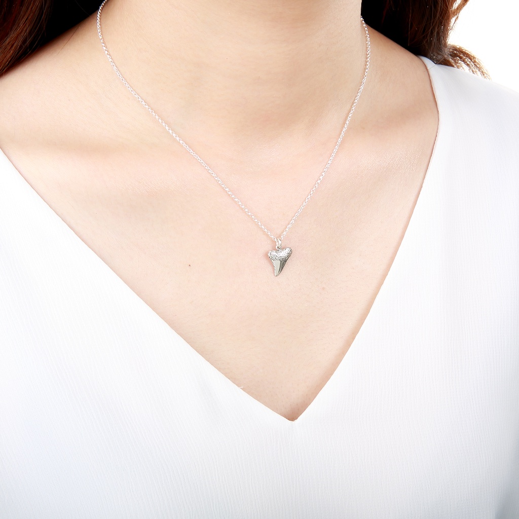 【Angel & Me】Shark Tooth s925 sterling silver necklace Birthday gift, , large