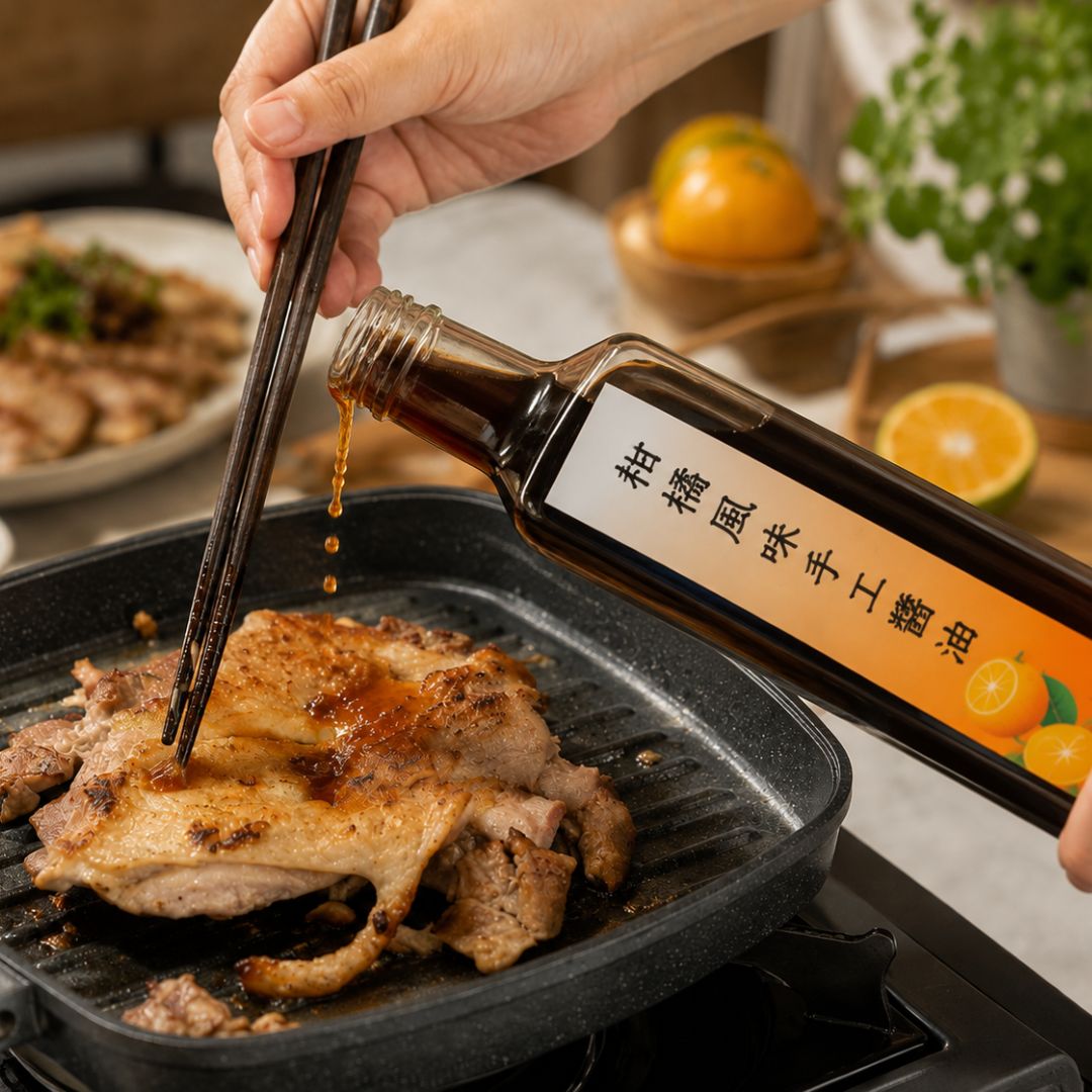 【阿金姐】柑橘風味手工醬油 250ml 天然純釀・300日熟成 ・淡淡柑橘香・沾醬／調味兩用, , large