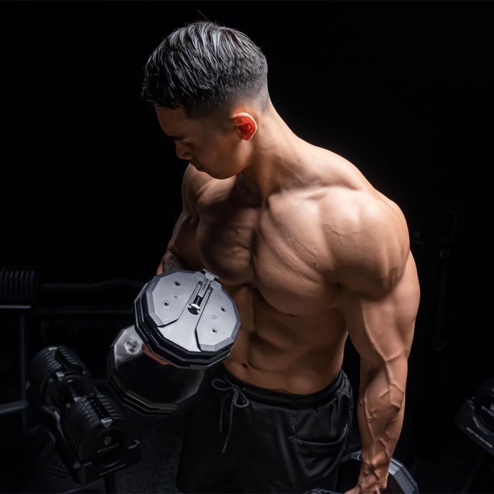 【BYZOOM FITNESS】Classic Series 22.6kg (50LB) 5段重量 可調式啞鈴(黑), , large