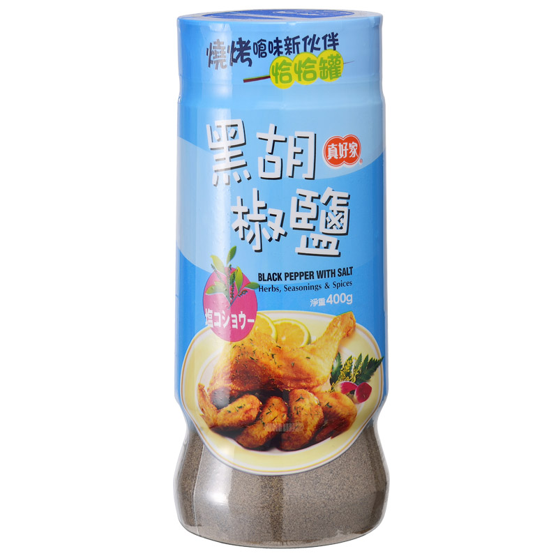 真好家黑胡椒鹽(罐)400g, , large
