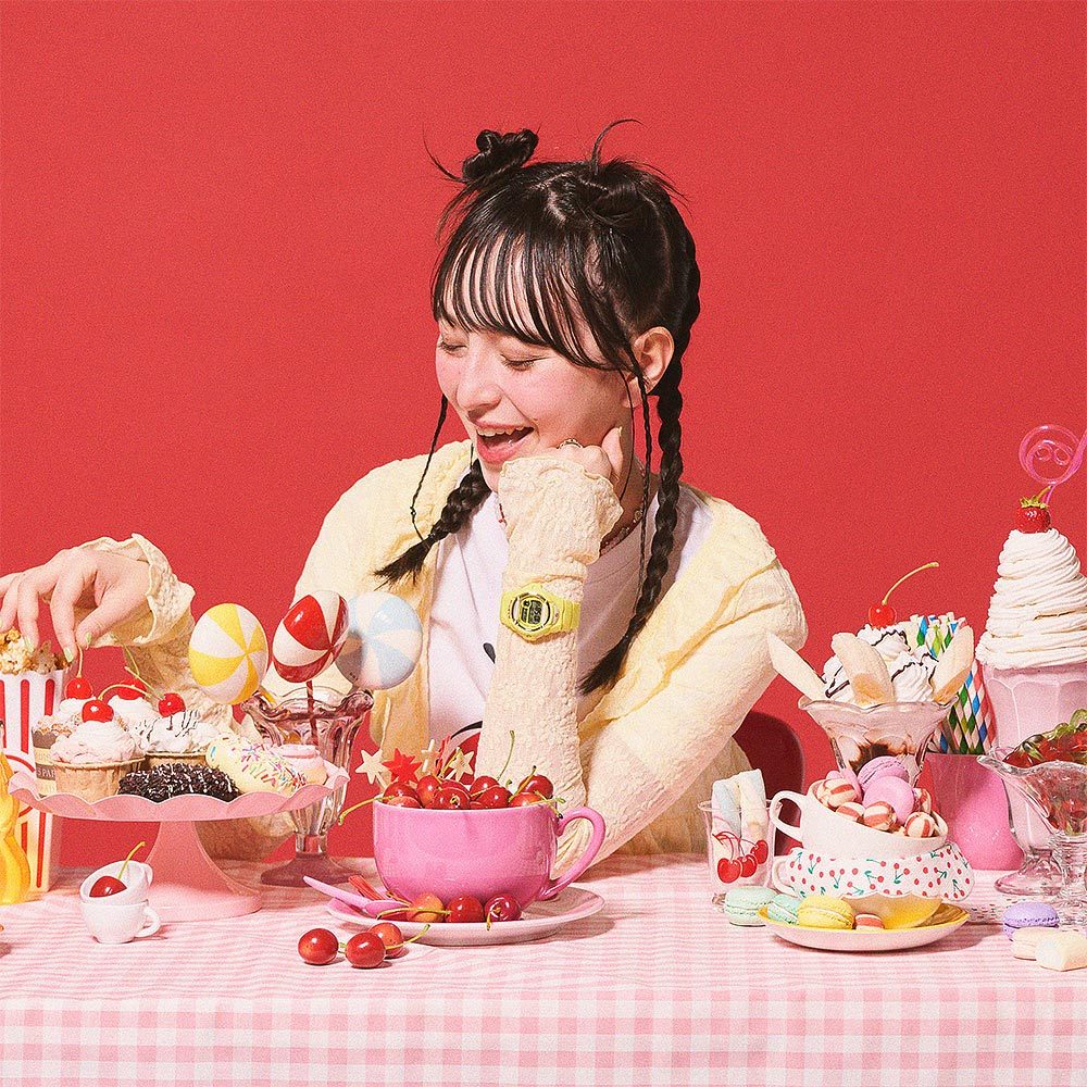 CASIO 卡西歐 Baby-G 甜美櫻桃 電子錶 手錶-黃 BG-169CH-9, , large