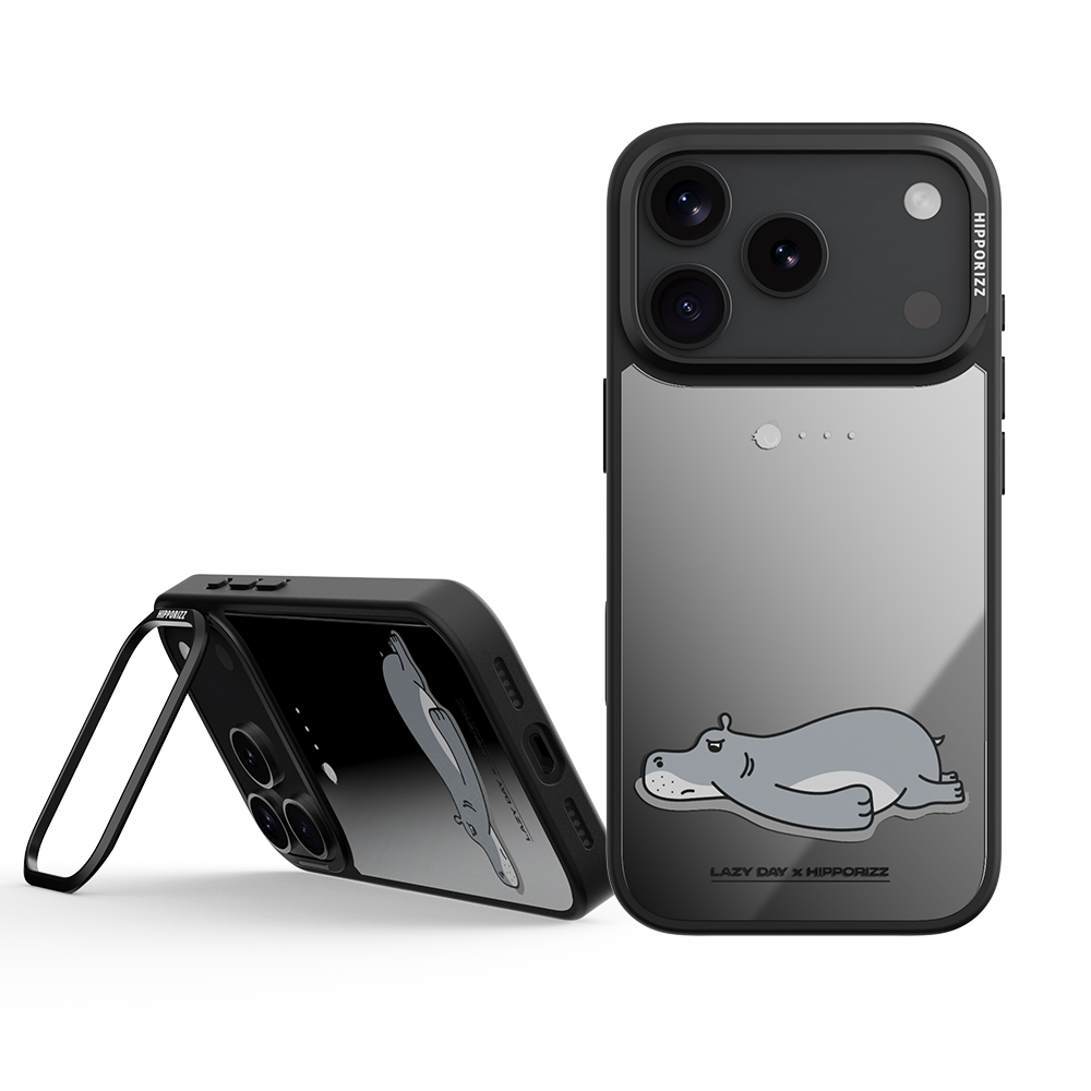 【HIPPORIZZ】iPhone 17 Pro Mirra鏡⾯磁吸⽀架殼 厭世, , large