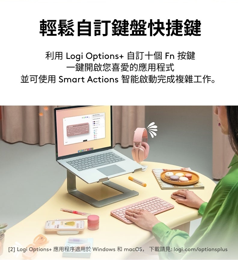 【 Logitech 羅技 】Pebble Keys 2 K380s 石墨灰 跨平台 藍牙鍵盤, , large