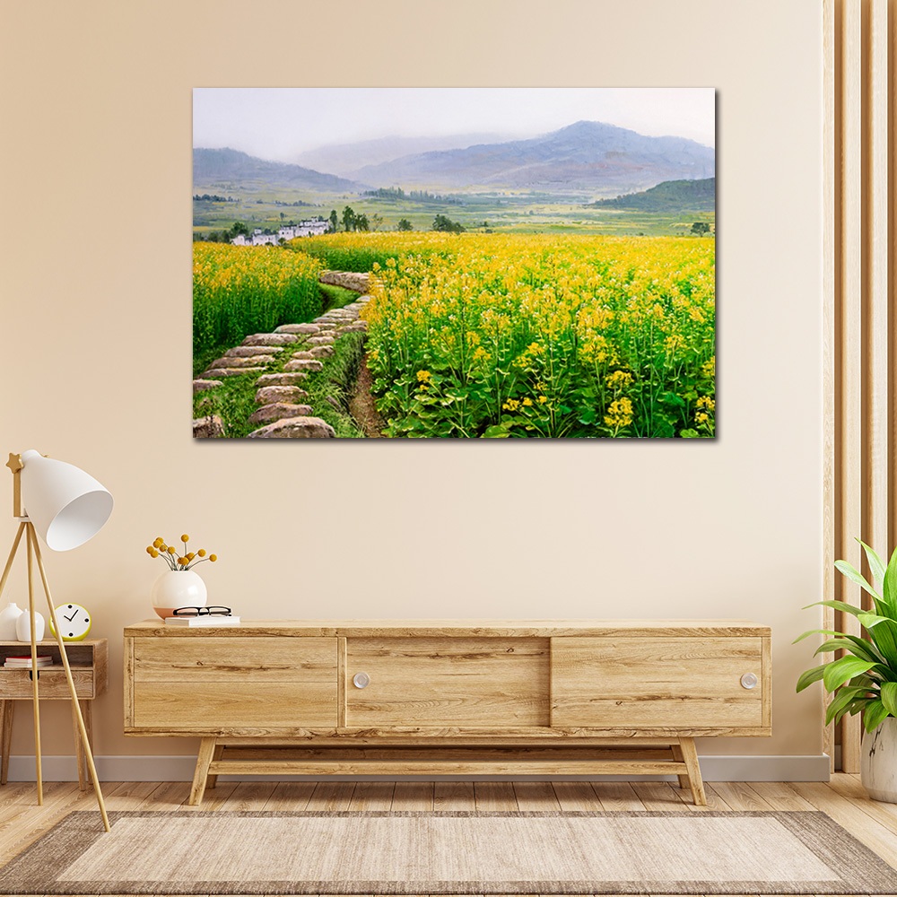 【御畫房】油菜花 國家一級畫師手繪油畫60&times;90cm(VF-82), , large
