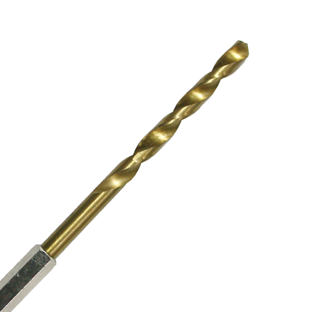 4.5mm HSS Titanium-Coated 1/4" Hex Shank Drill Bit, , large