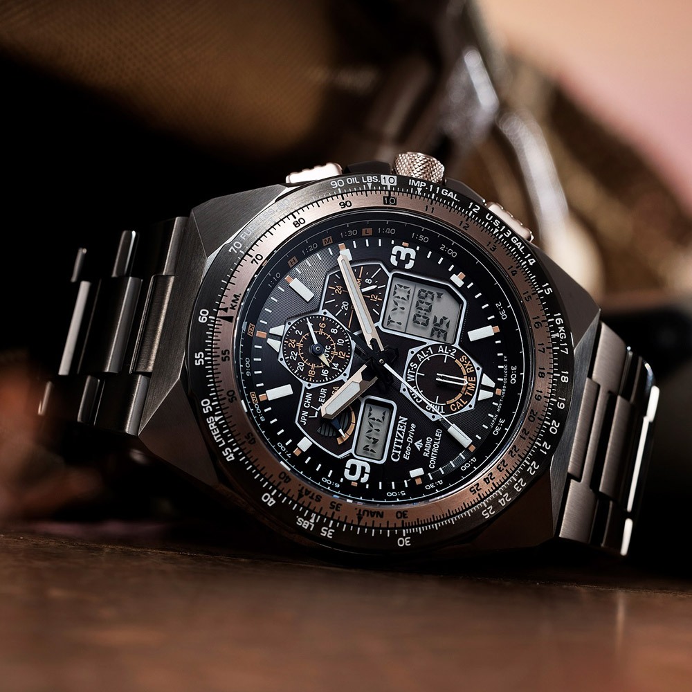 CITIZEN 星辰 Promaster 35週年限量航空光動能電波錶手錶 JY8146-54E, , large