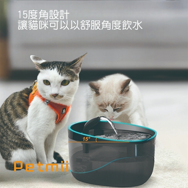 Petmii小鯨魚智能飲水機(USB插電款)黑, , large