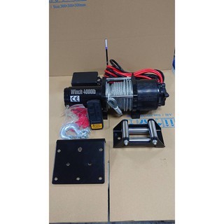 WIN五金 松盈牌DC-12V/24V LBS-6000 車用捲揚機付無線遙控 捲揚機 電動吊車 吊車 電動絞盤 電動捲線機 車用救援, , large