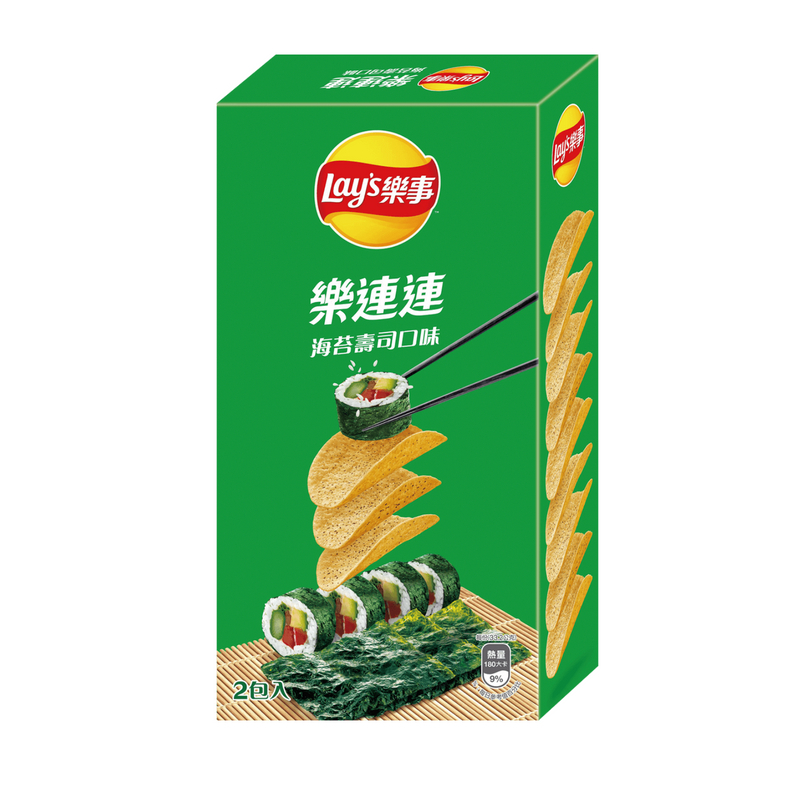 樂事樂連連海苔壽司味洋芋片經濟包, , large