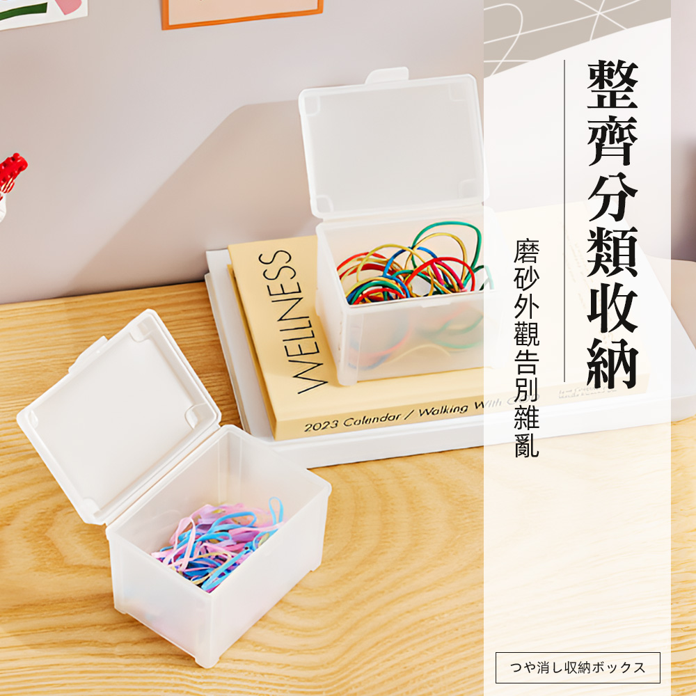 【上手家居】磨砂收納盒 2入組 2入組(卡片收納盒/小卡收納/翻蓋收納盒/防塵收納盒), , large