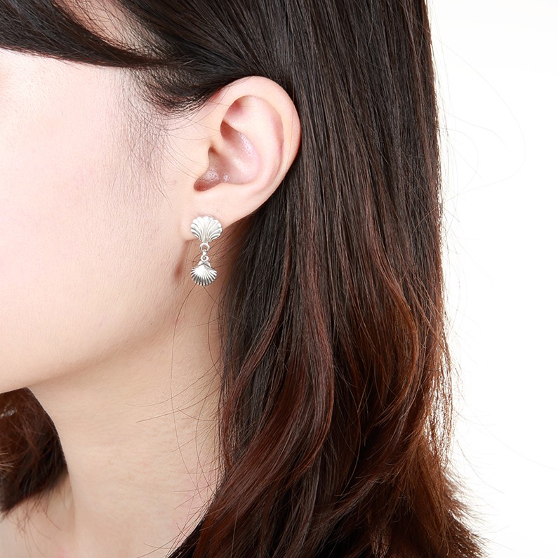 【Angel & Me】Shell s925 sterling silver earrings Valentine Day gift, , large
