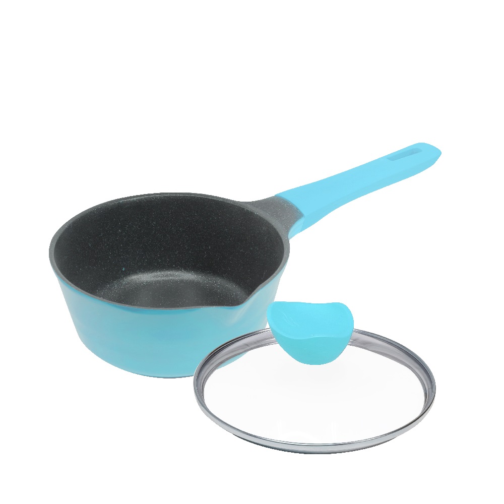 [清水]麥飯石不沾牛奶鍋18CM(顏色隨機), , large