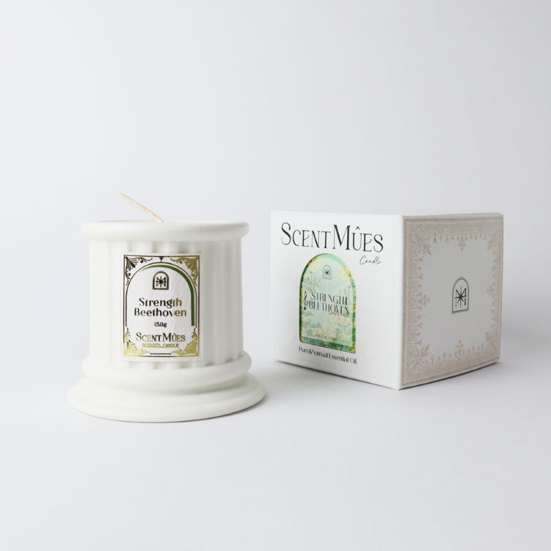 【ScentM&ucirc;es森繆斯】大音樂家系列 力量貝多芬 精油香氛大豆蠟燭 150g (清涼沉穩大地氣息), , large