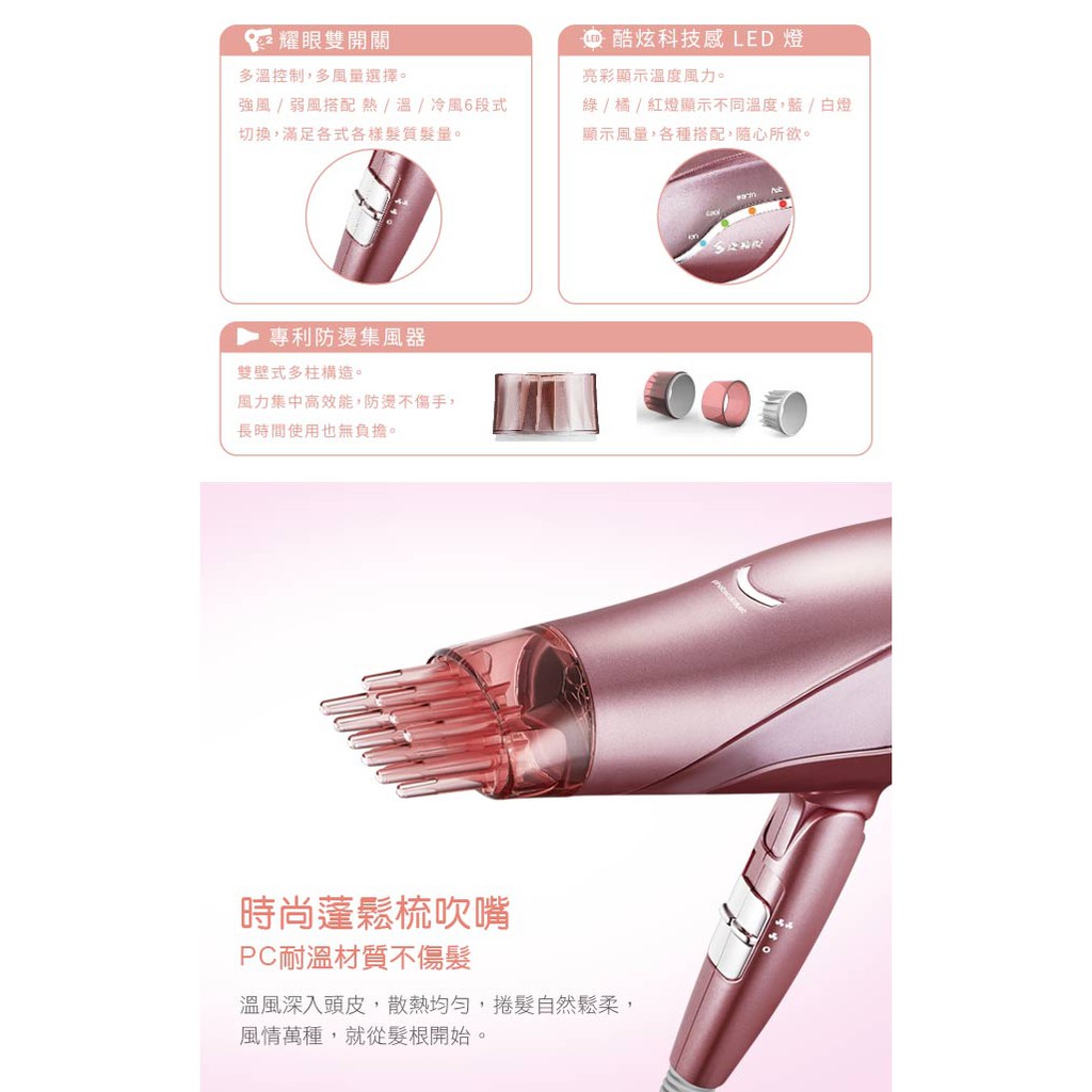 TASHIN Photocatalytic Antibacterial 80 Million Ultra-Hydrating Ion Hair Dryer FD-808, , large