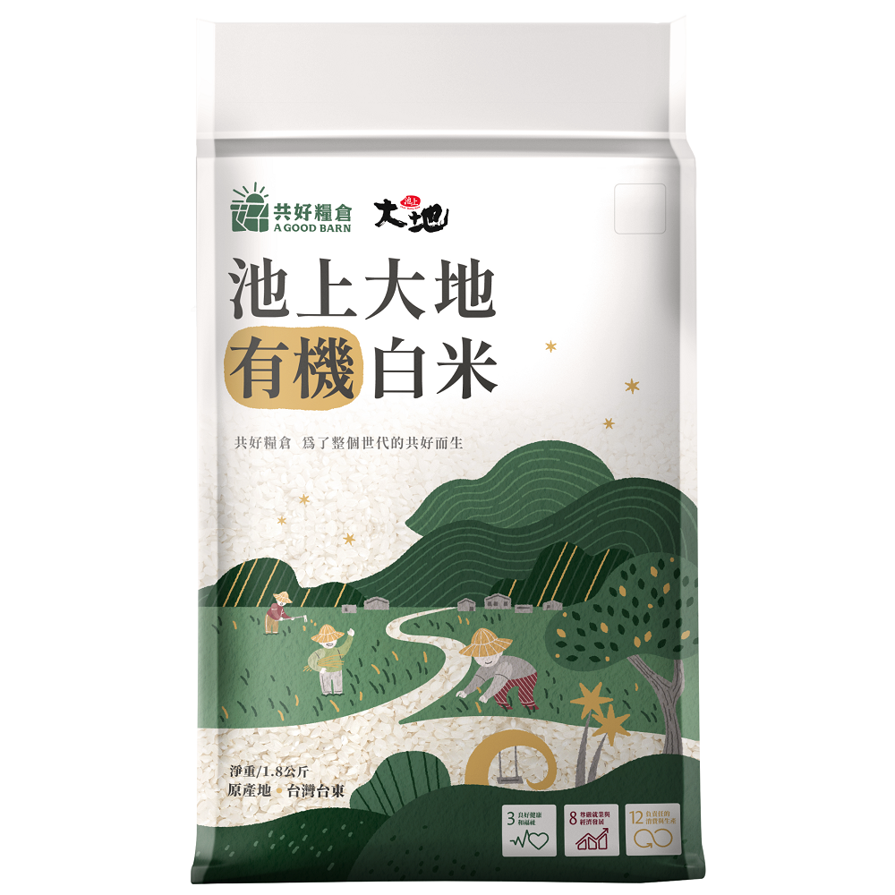 池上大地有機白米1.8kg, , large