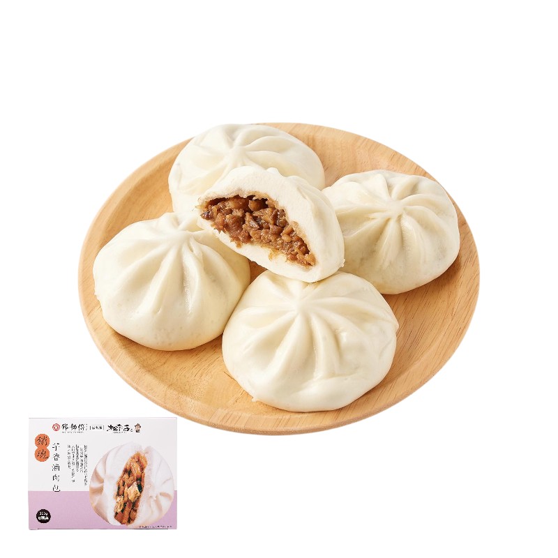松包子X鄧師傅芋香滷肉包6入-冷凍, , large