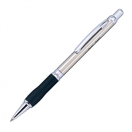 【 Pentel 飛龍 】 不鏽鋼軟膠原子筆 0.8mm / 12支/盒 B460  -  多款可選, , large