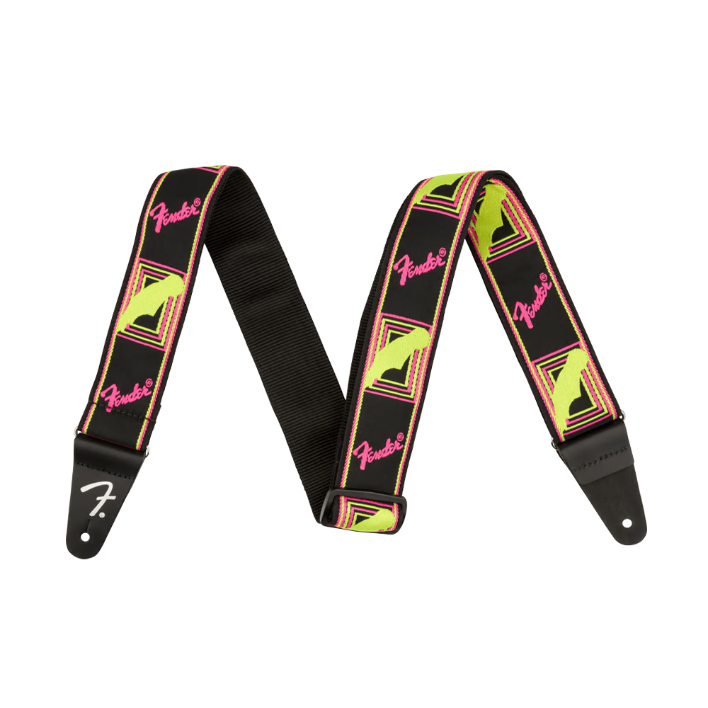 Fender Neon Monogrammed Strap 吉他背帶 黃粉【敦煌樂器】, , large