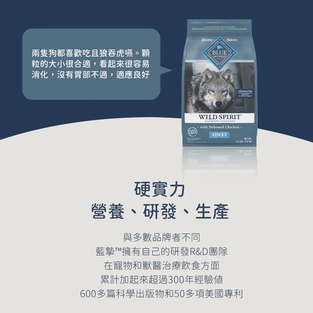 【Blue Buffalo藍摯】原野精靈 去骨雞肉無穀配方13磅 成犬飼料 狗乾糧(狗糧/狗飼料/犬糧), , large