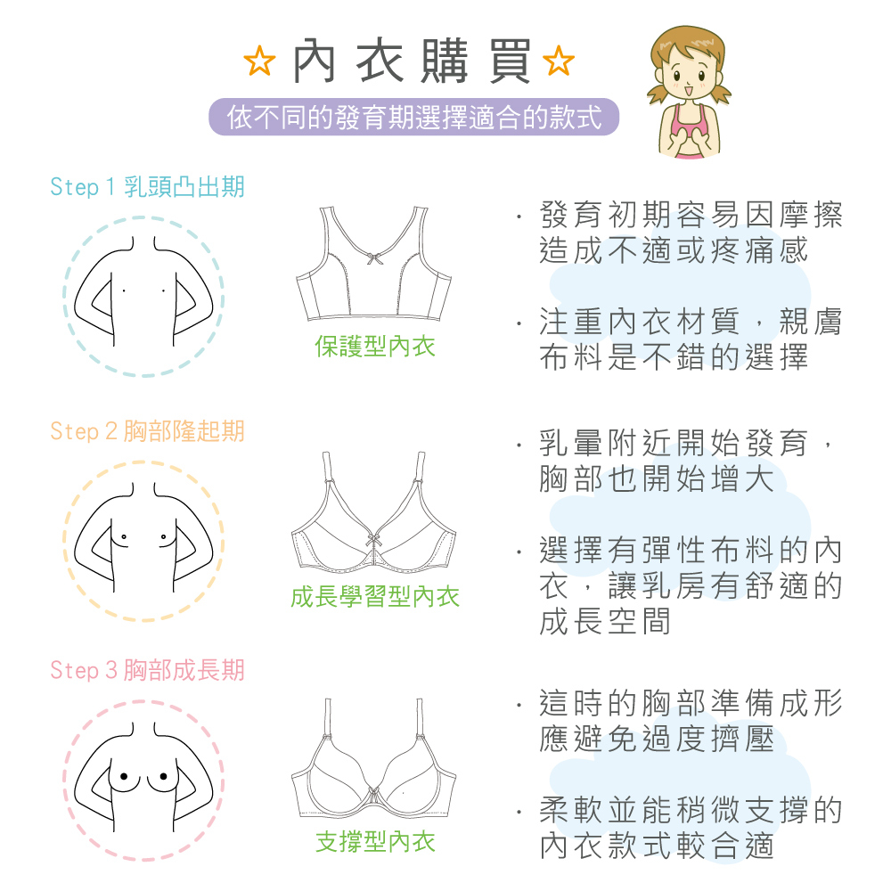 【可蘭霓Clany】 MIT涼感小貓咪無痕無鋼圈ABC學生內衣 少女內衣 成長型內衣 8039-31 粉色, , large