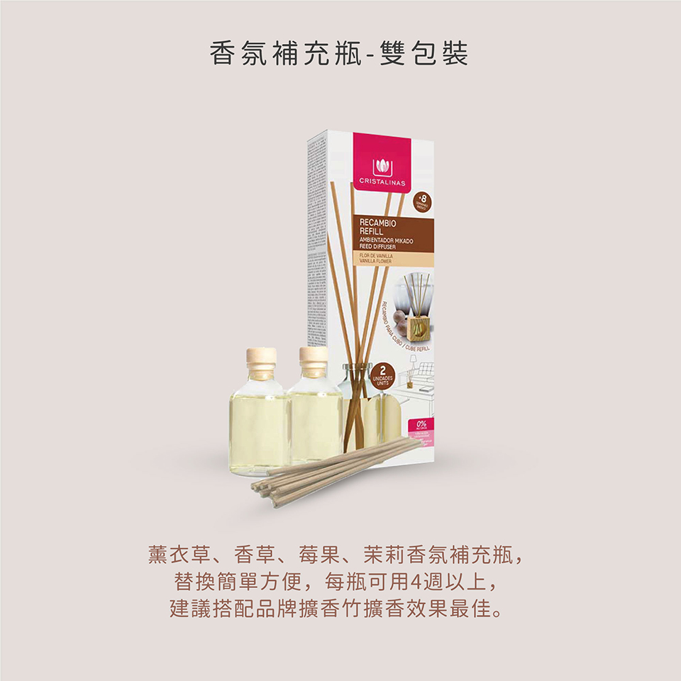 CRISTLINAS WOODEN CUBE AIR REFRESHENER REPLENISH SET- JASAMINE, , large
