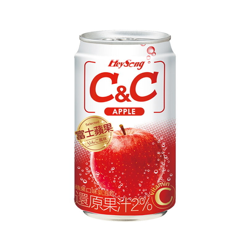 黑松CC氣泡飲蘋果口味330ml, , large