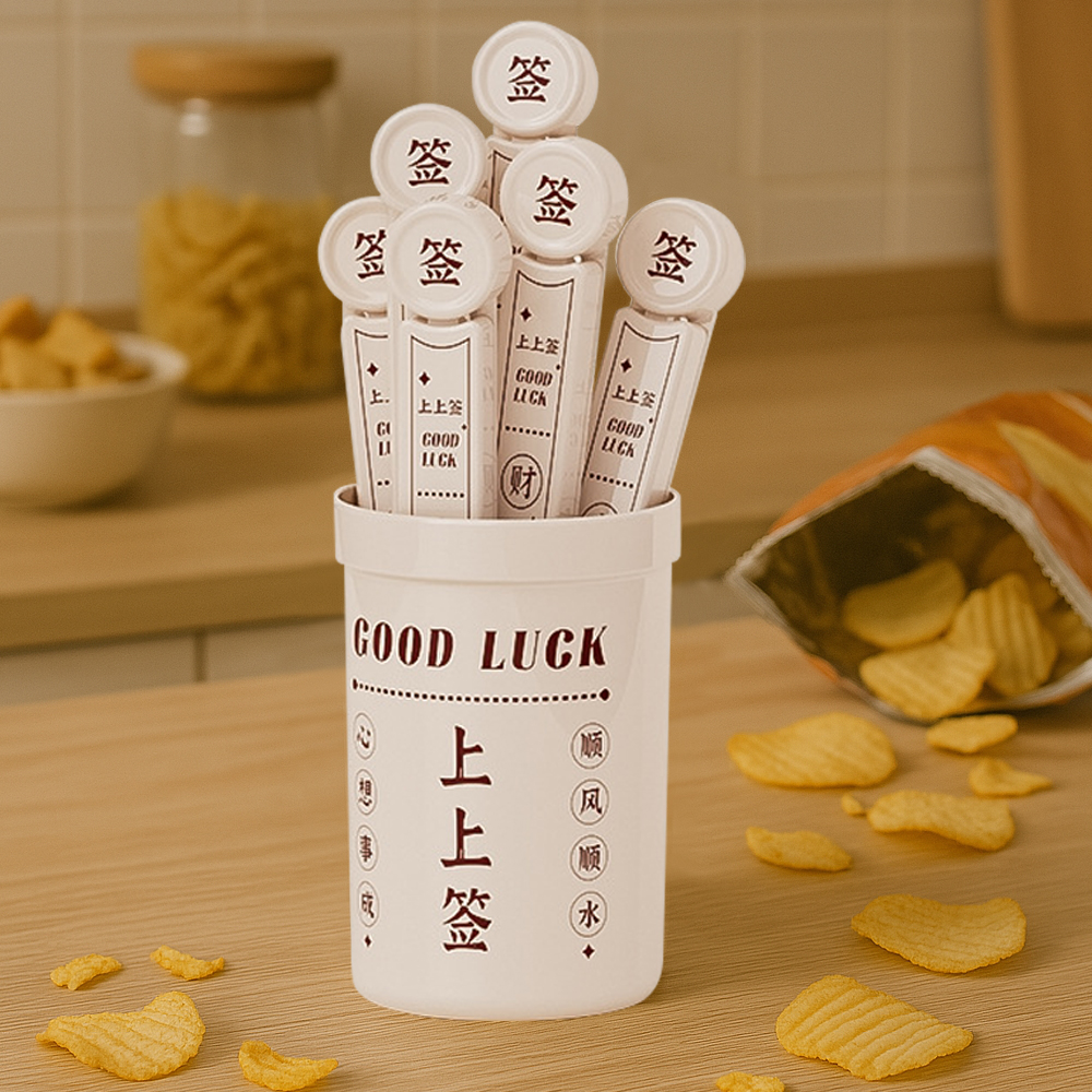 上上籤密封保鮮夾【幸運米】 食物密封夾 保鮮夾 食物封口夾 密封夾 食品保鮮 防潮 塑膠袋封口 夾子 封袋夾 零食夾 食品夾, , large