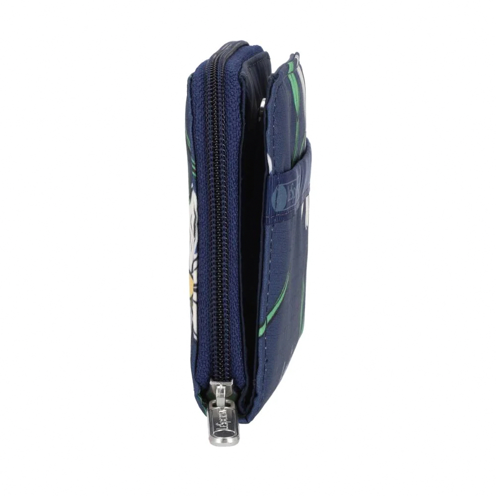 Lesportsac Claire Wallet 拉鍊錢包短夾 卡夾 鈔票夾 送禮 禮物 推薦 女包(海軍藍花卉), , large