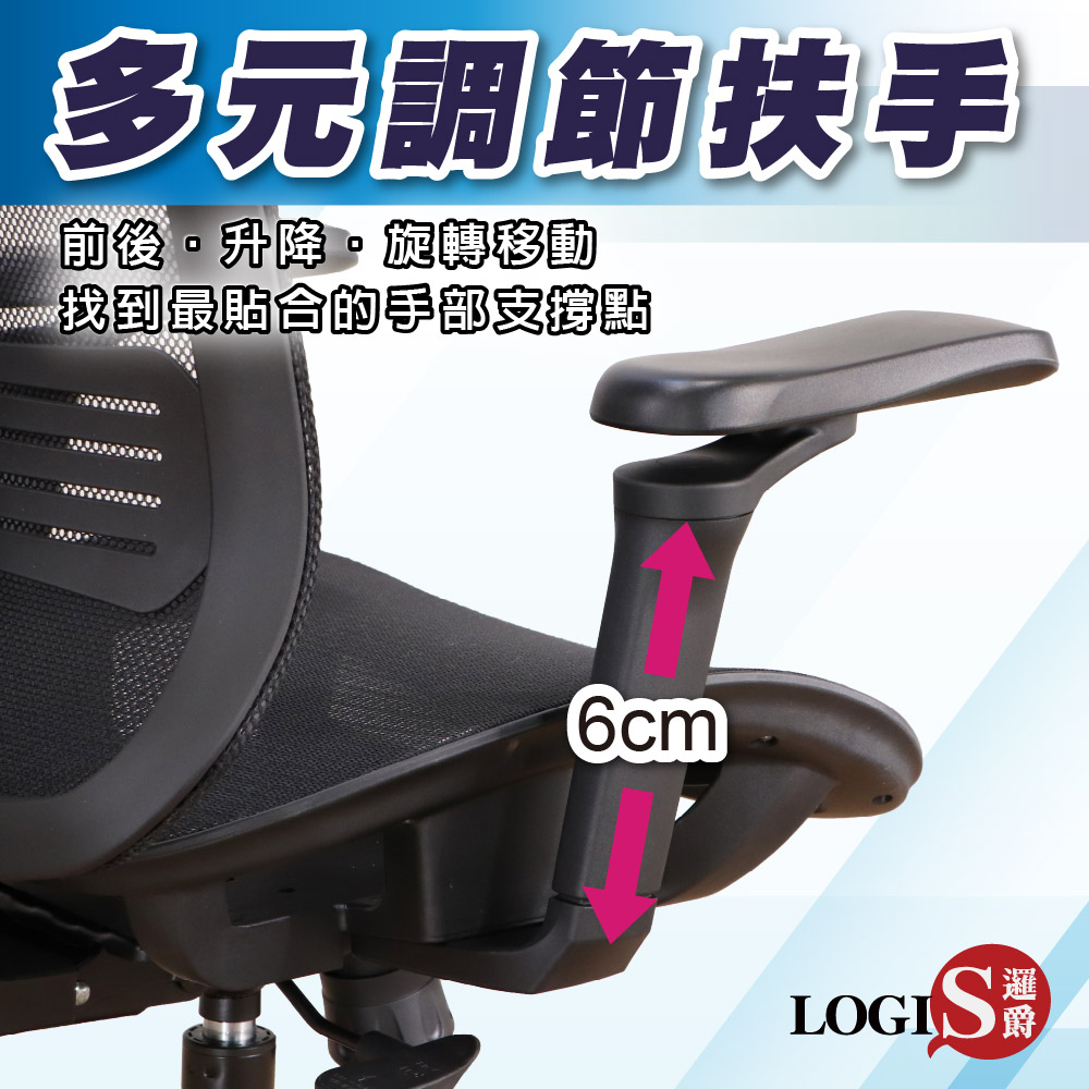 Computer chair parts: 1 pair of armrests, 1 pair of multi-adjustable armrests, , large