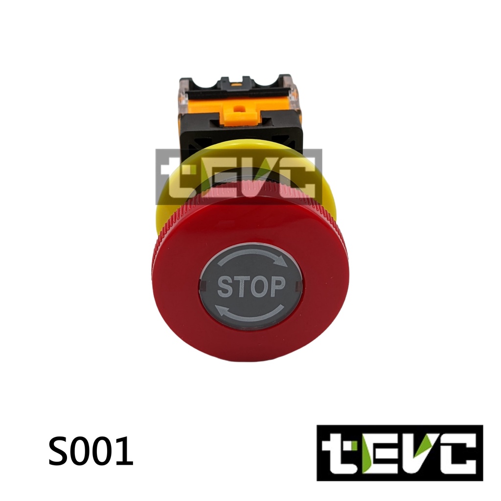 《tevc》S001 電動車用 急停開關 22&phi; 緊急停止開關 停止開關 22mm 一常開/一常閉 二路常閉, , large