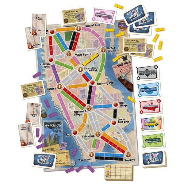 【Asmodee】鐵道任務：紐約 Ticket to Ride: New York 中文版｜迷你快玩版｜經典入門策略桌遊, , large
