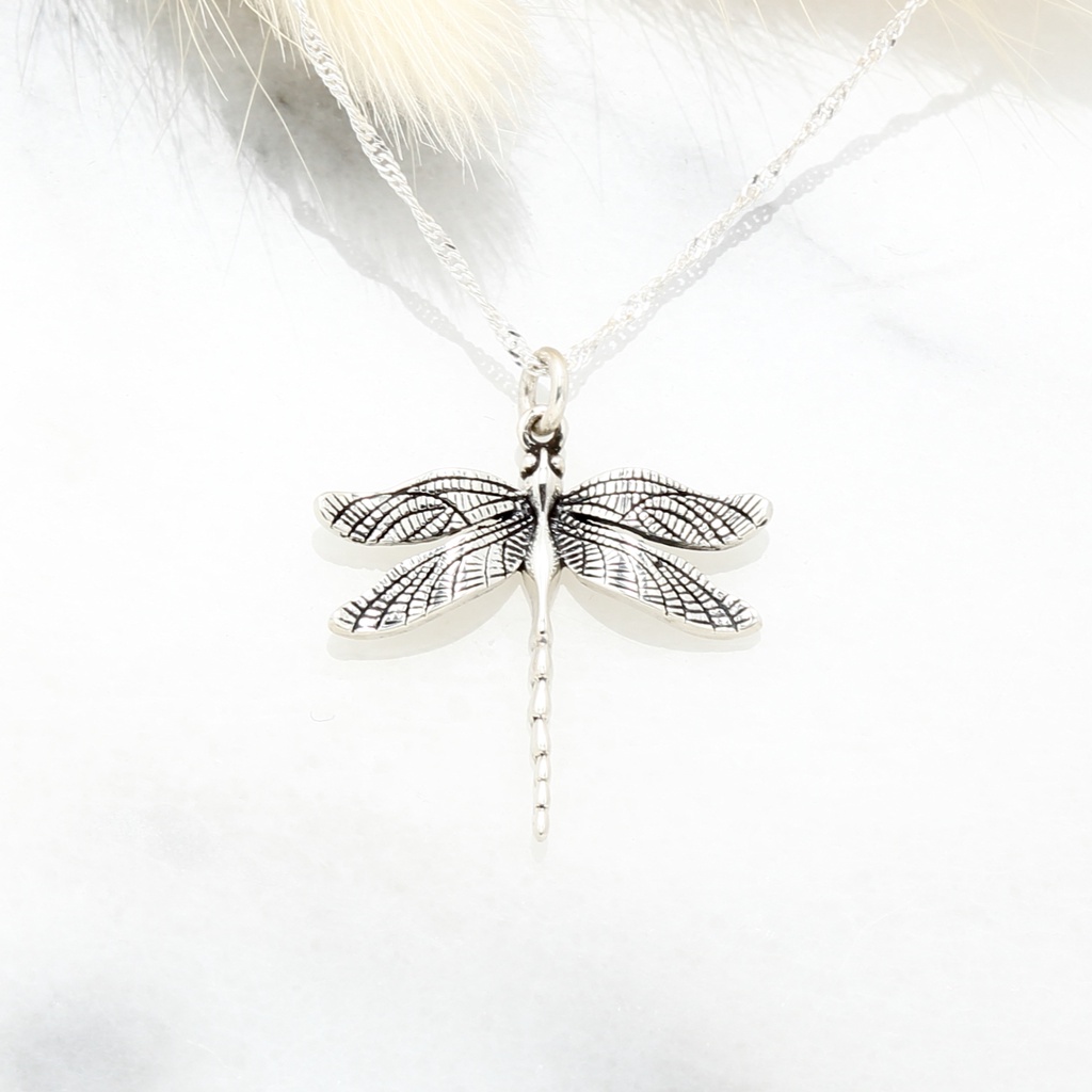【Angel & Me】Dragonfly s925 sterling silver necklace Birthday Valentine Day gift, , large