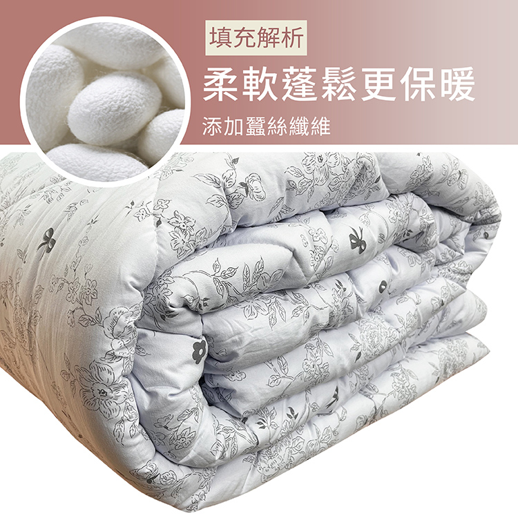 【多利寶寢具】VICTORIA 石墨烯雙人抗菌可水洗蠶絲被/棉被胎, , large