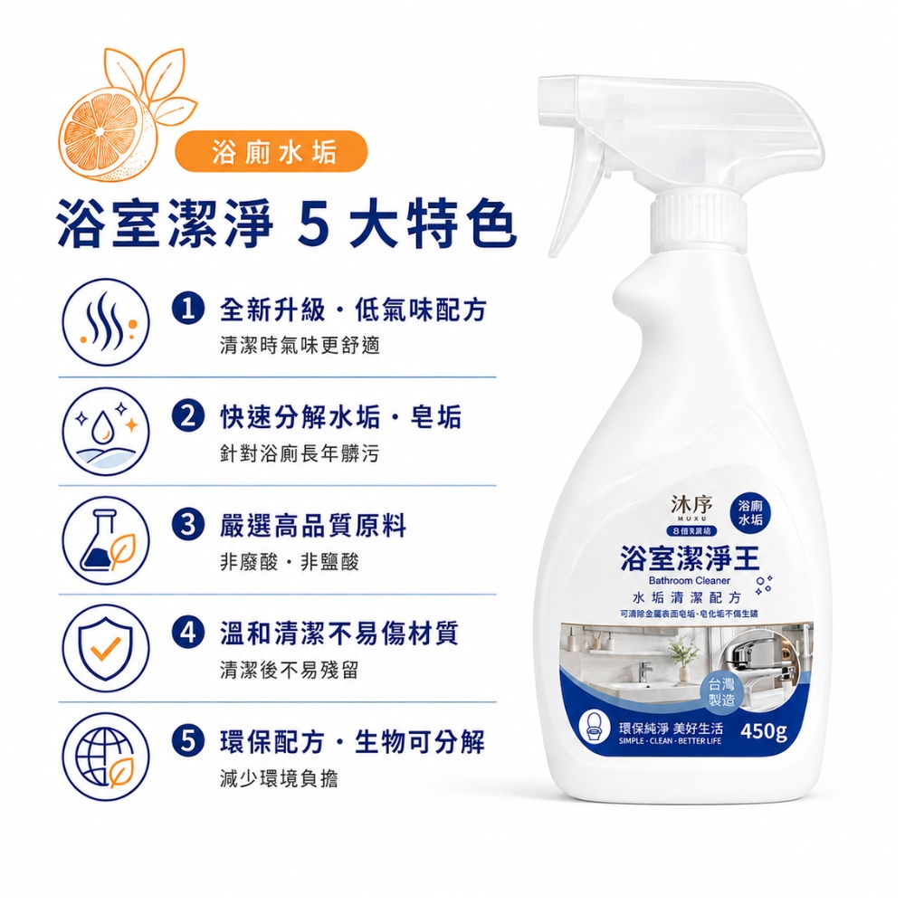 沐序MUXU 居家清潔4入組-每入450ML, , large