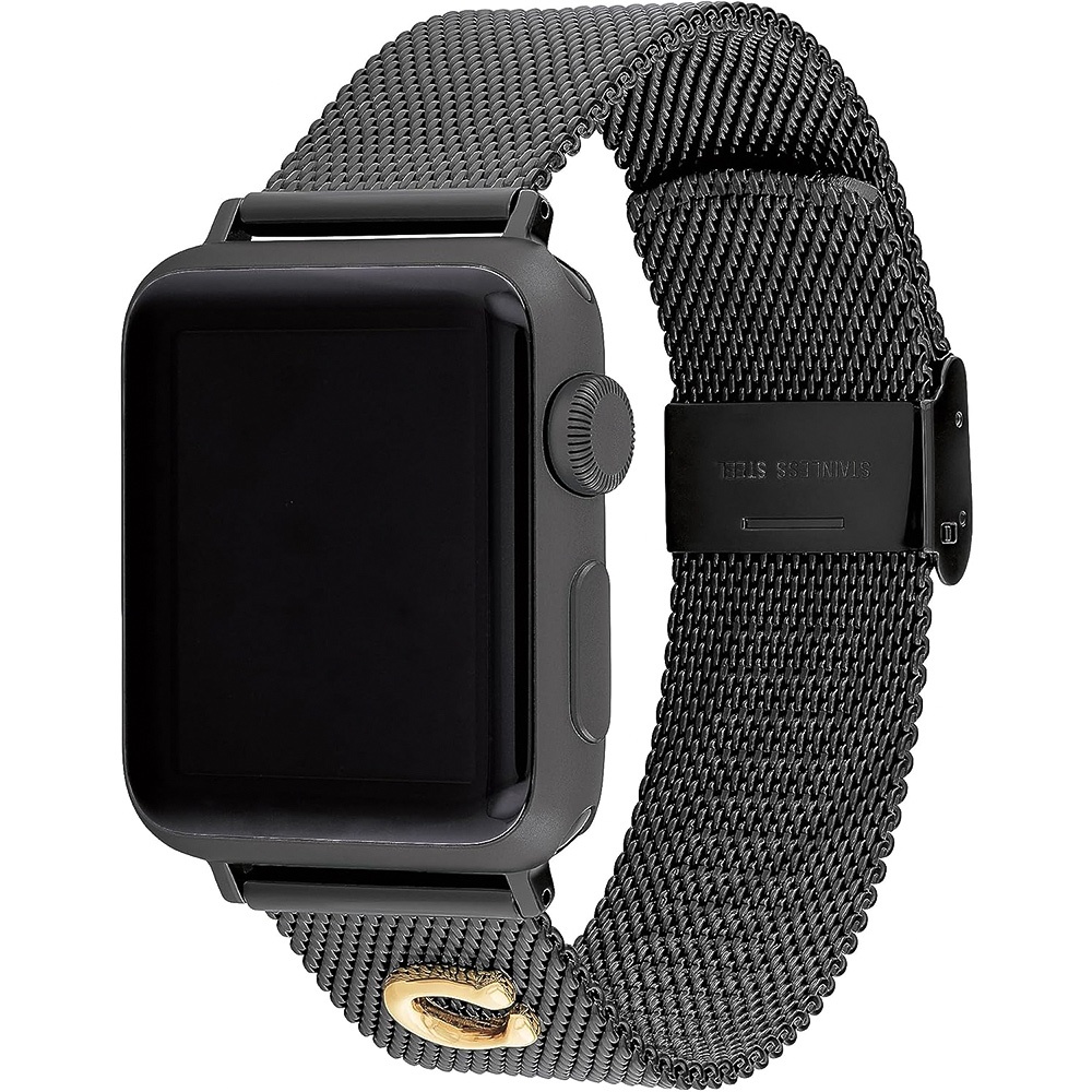 COACH Apple Watch 錶帶 38/40/41mm 適用 C字米蘭錶帶 - 黑色(不含手錶), , large