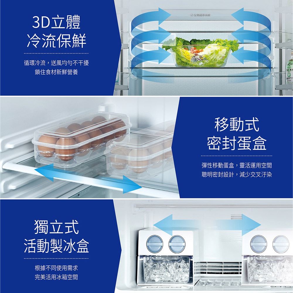 SANLUX 台灣三洋 606公升 一級節能台灣製-3&deg;C變頻微凍室三門電冰箱 SR-V612C, , large