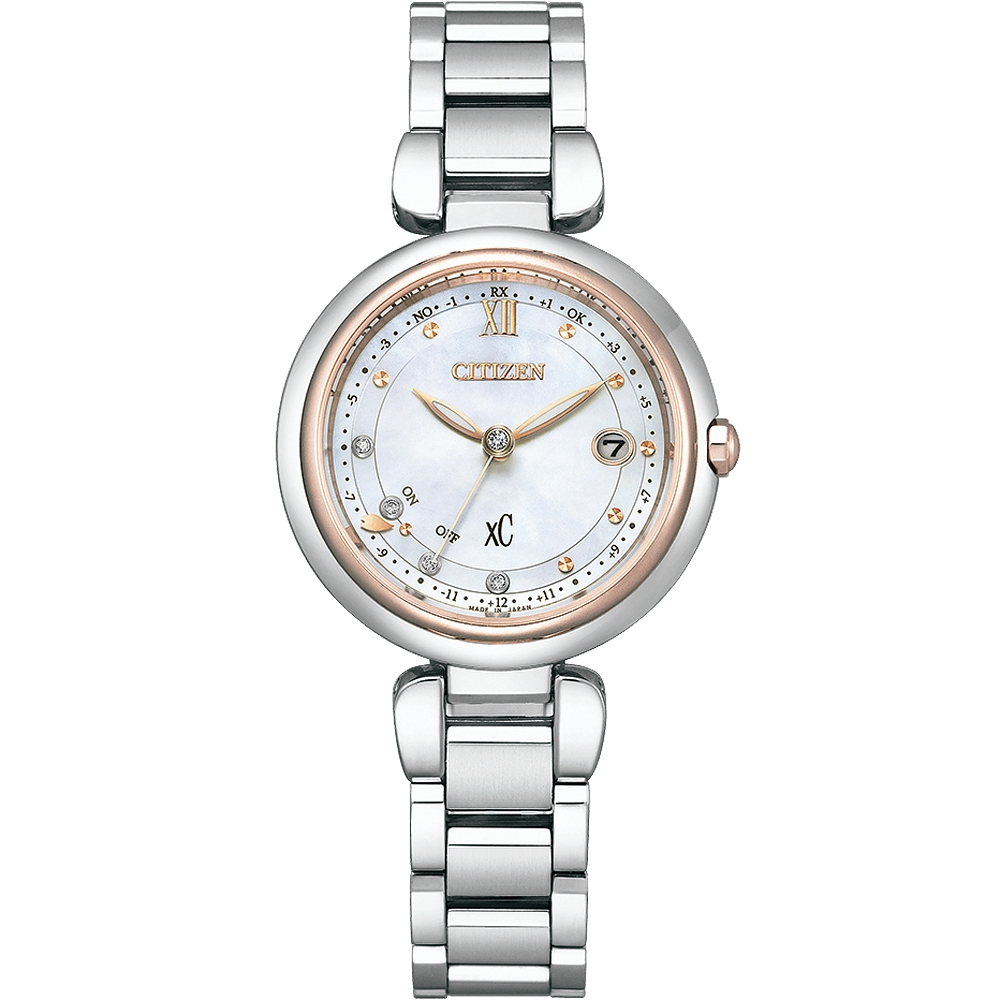 CITIZEN 星辰 XC 心蕊 輕奢限定版 鈦金屬 光動能電波女錶-29mm ES9466-65W, , large
